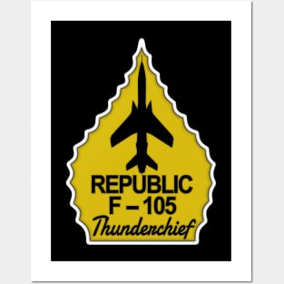 F-105 Thunderchief Arrowhead (Yellow) Posters and Art